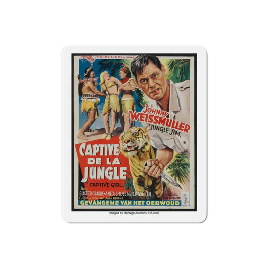 Captive Girl 1950 Movie Poster Die-Cut Magnet-2 Inch-The Sticker Space