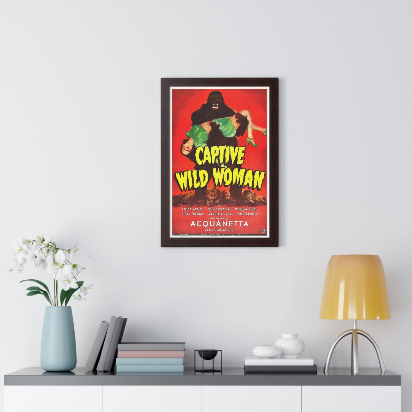 CAPTIVE WILD WOMAN 1943 - Framed Movie Poster-The Sticker Space