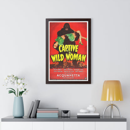 CAPTIVE WILD WOMAN 1943 - Framed Movie Poster-The Sticker Space