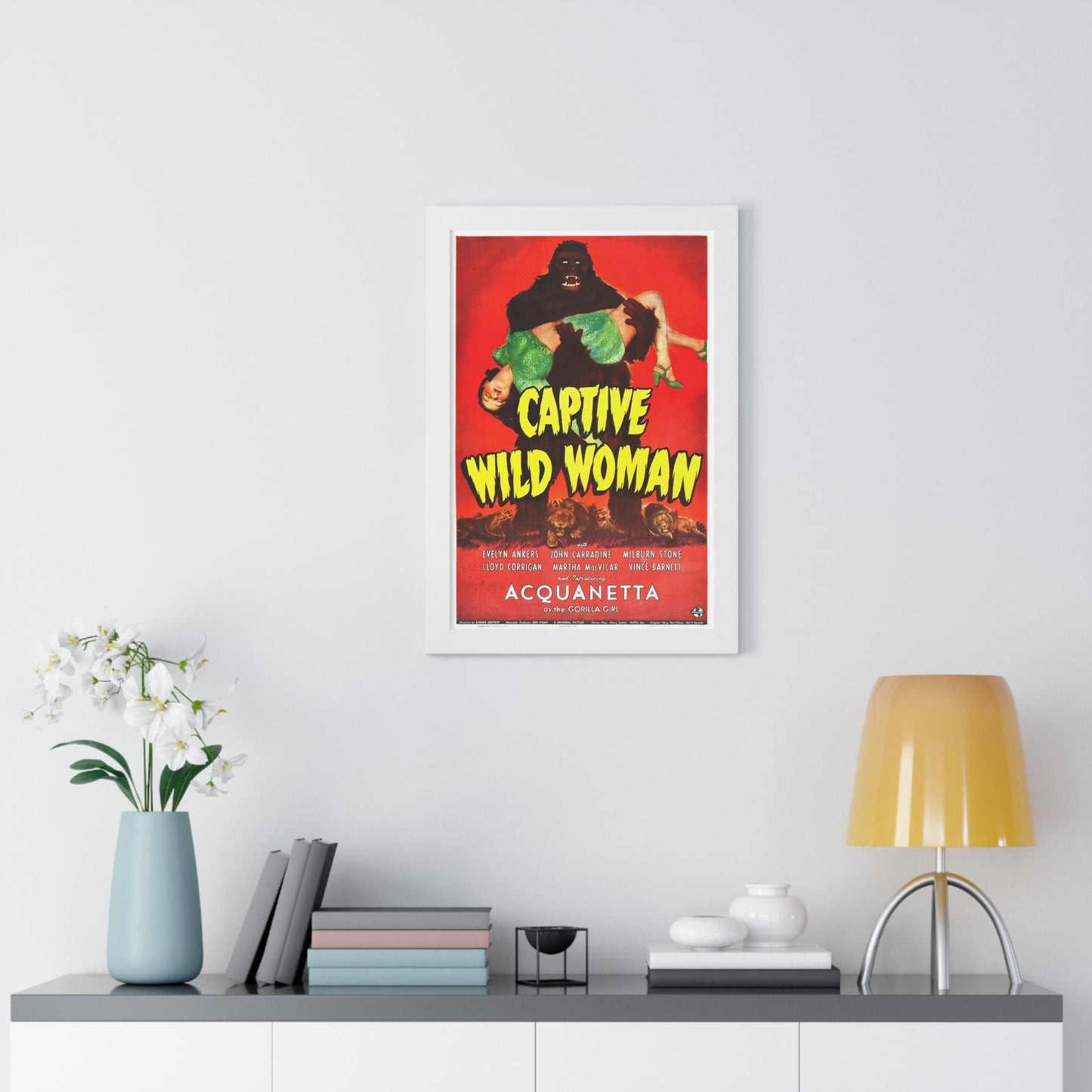 CAPTIVE WILD WOMAN 1943 - Framed Movie Poster-The Sticker Space