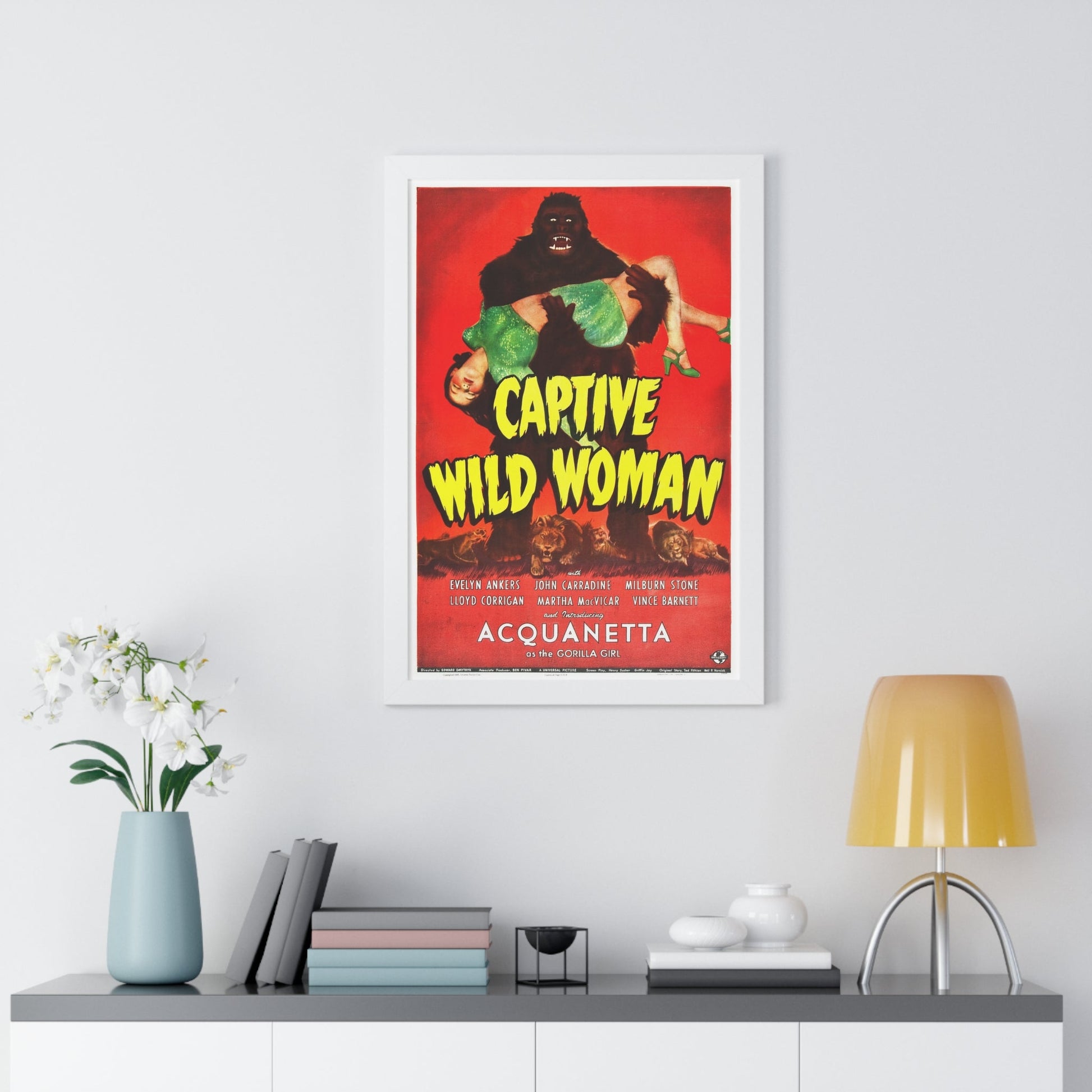 CAPTIVE WILD WOMAN 1943 - Framed Movie Poster-The Sticker Space