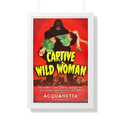 CAPTIVE WILD WOMAN 1943 - Framed Movie Poster-20" x 30"-The Sticker Space