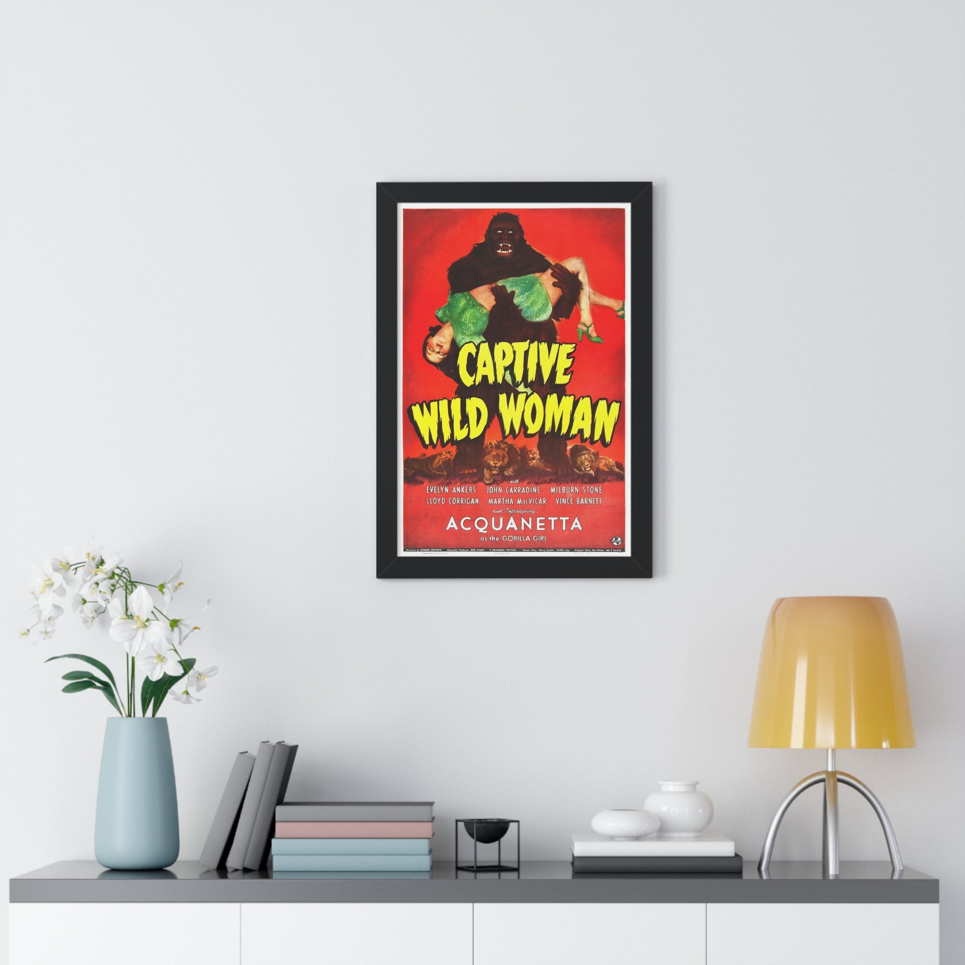 CAPTIVE WILD WOMAN 1943 - Framed Movie Poster-The Sticker Space