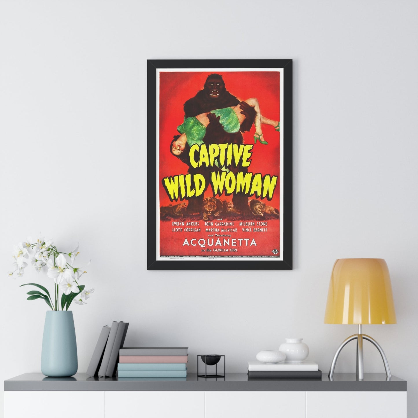 CAPTIVE WILD WOMAN 1943 - Framed Movie Poster-The Sticker Space