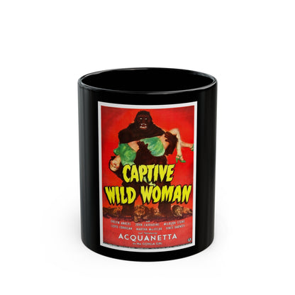 CAPTIVE WILD WOMAN 1943 Movie Poster - Black Coffee Mug-11oz-The Sticker Space