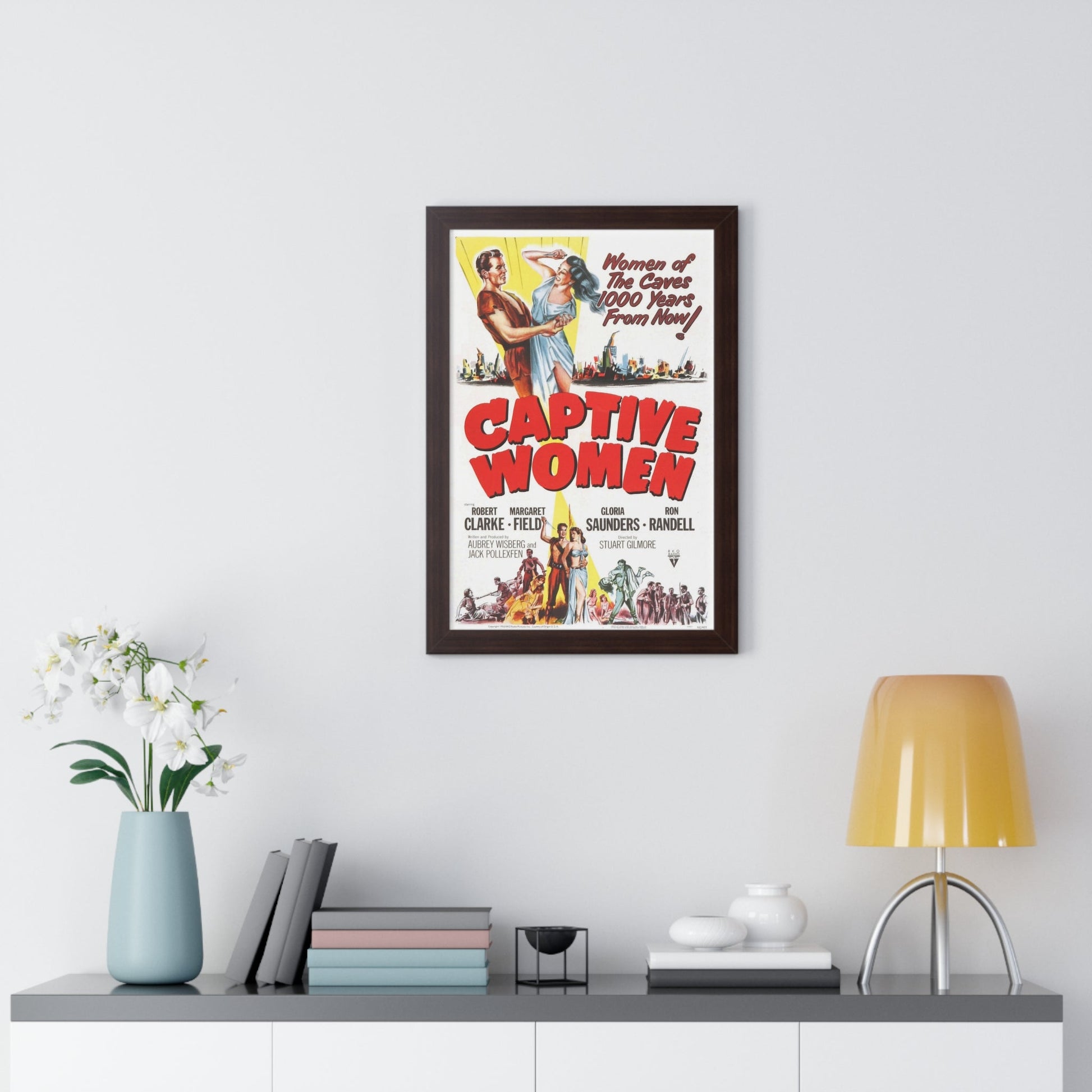 CAPTIVE WOMEN 1952 - Framed Movie Poster-The Sticker Space