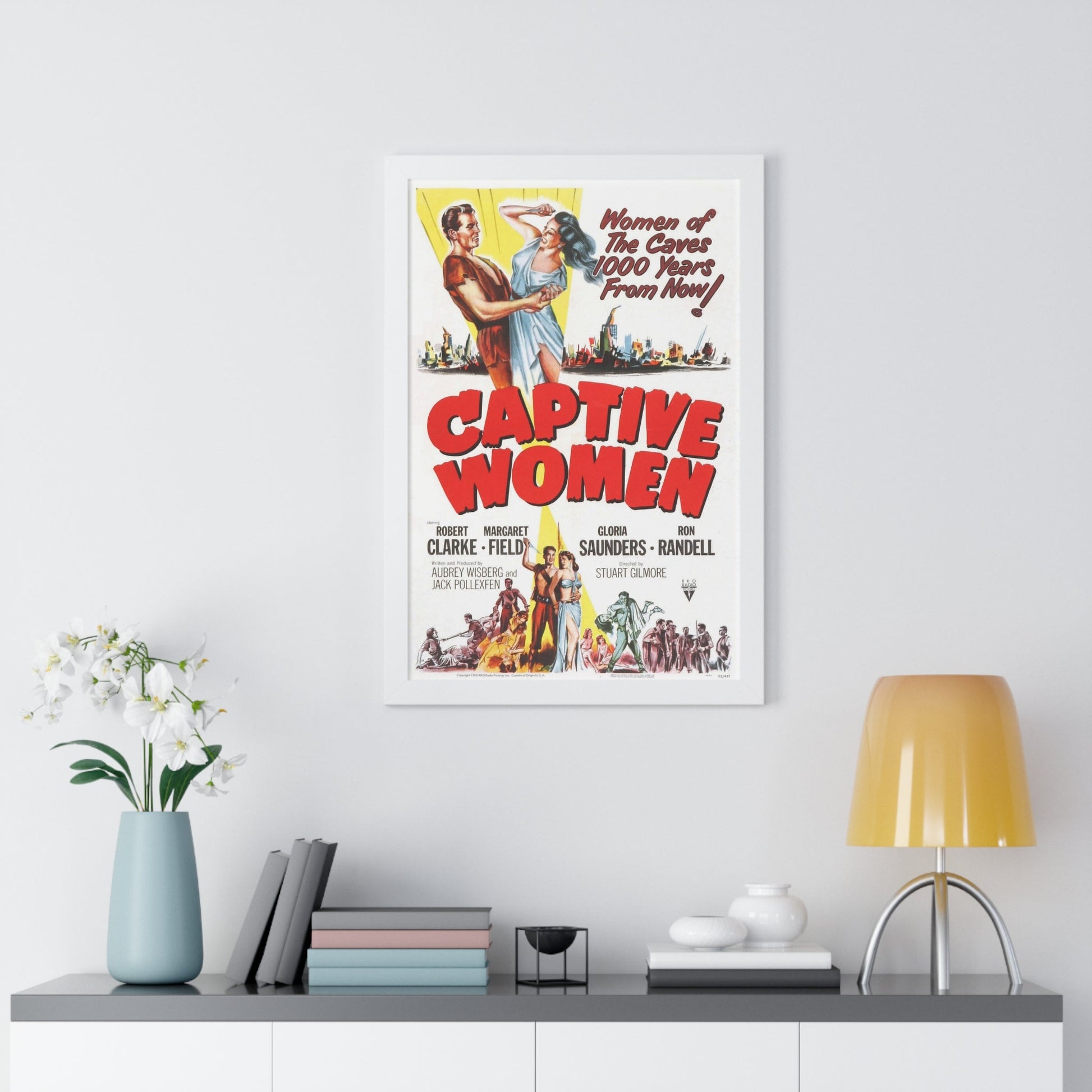 CAPTIVE WOMEN 1952 - Framed Movie Poster-The Sticker Space