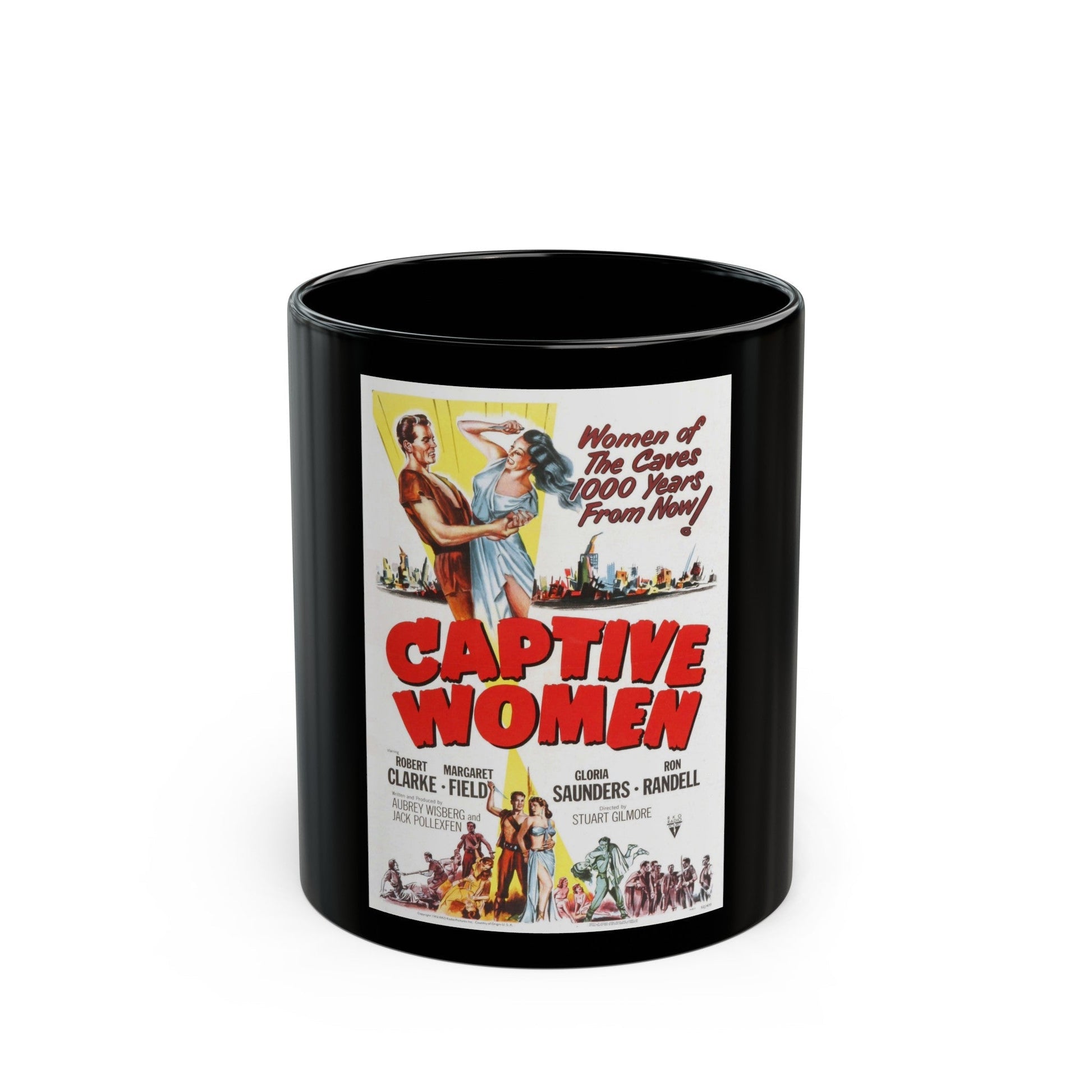 CAPTIVE WOMEN 1952 Movie Poster - Black Coffee Mug-11oz-The Sticker Space