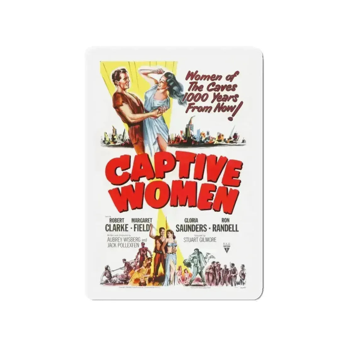CAPTIVE WOMEN 1952 Movie Poster - Refrigerator Magnet - The Sticker Space
