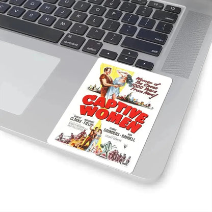 CAPTIVE WOMEN 1952 Movie Poster - STICKER Vinyl Kiss-Cut Decal - The Sticker Space