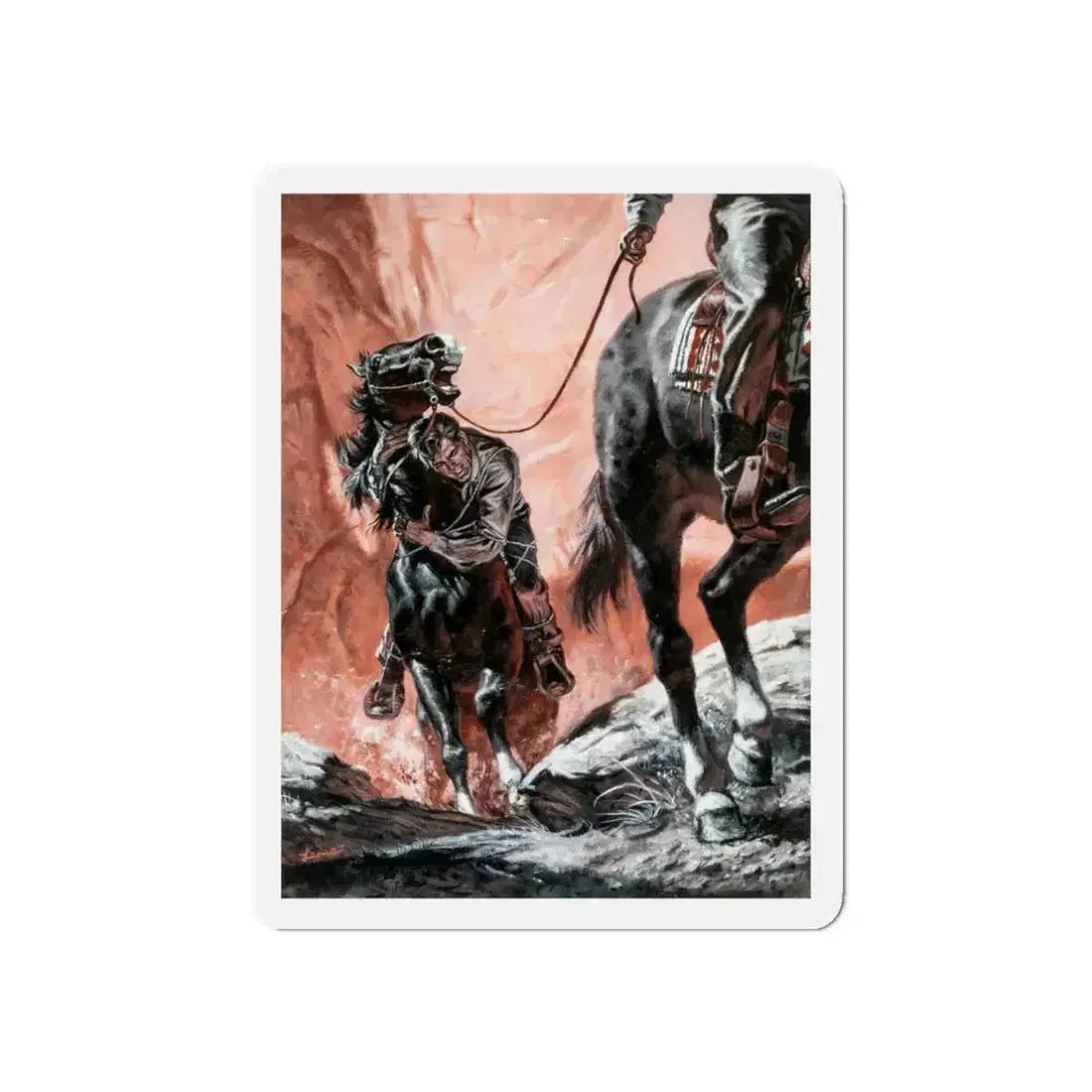 Captured (Magazine Illustration) Refrigerator Magnet 3 Inch Die-Cut - The Sticker Space