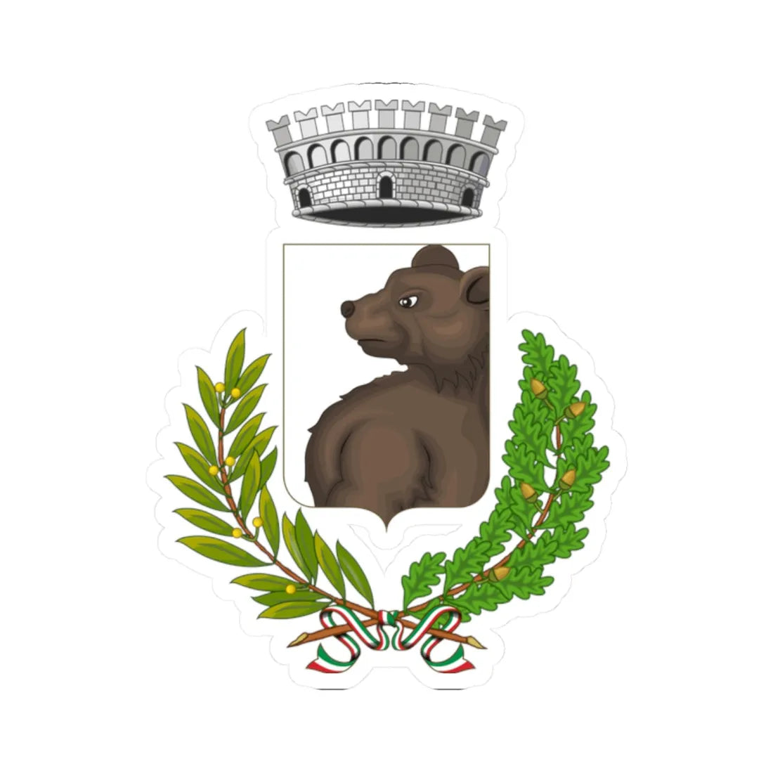 Capurso-Stemma (Italy) (Coat of Arms) STICKER Vinyl Kiss-Cut Decal 2 Inch White - The Sticker Space