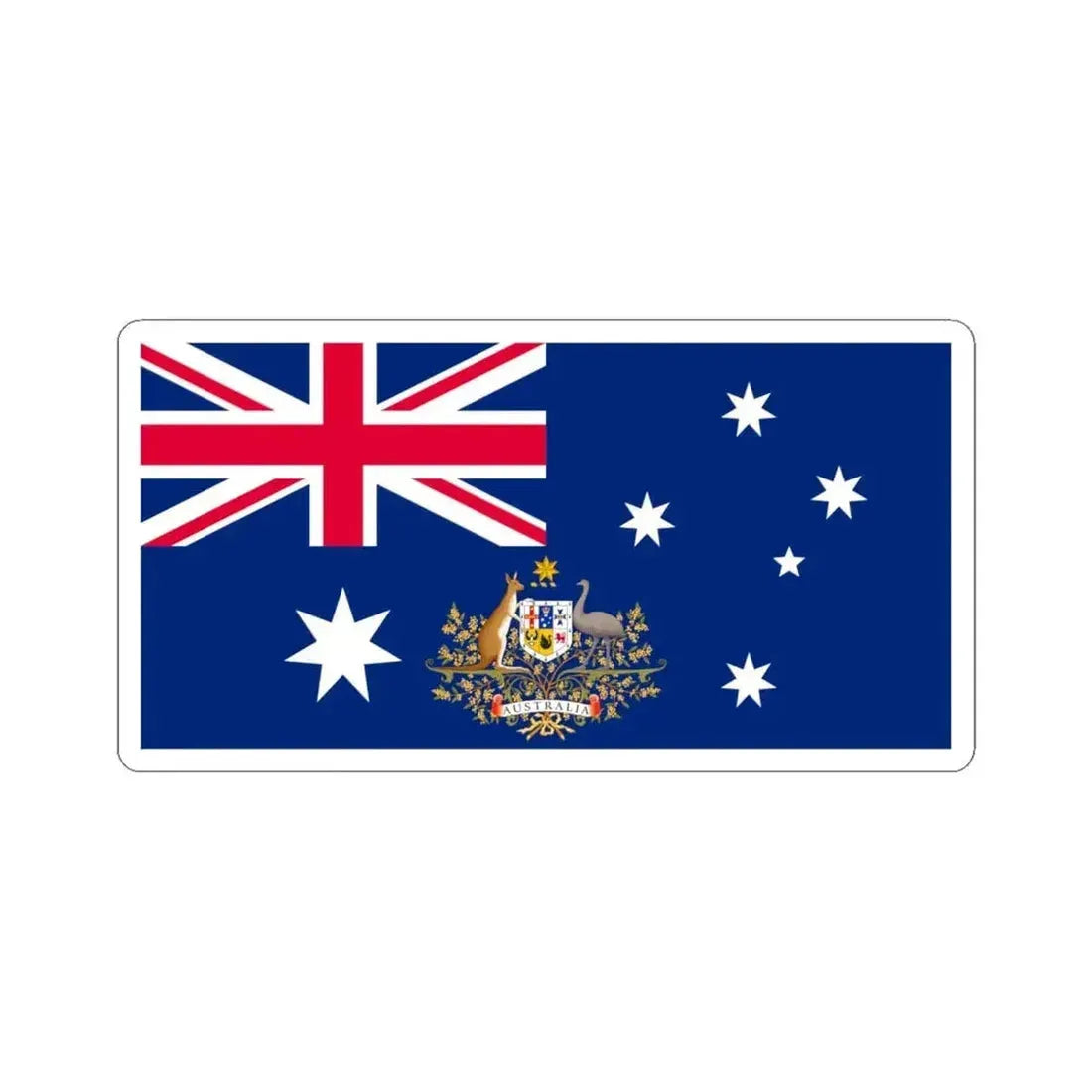 Car Flag of the Prime Minister of Australia Flags of the World (Australia) STICKER Vinyl Kiss-Cut Decal 6 Inch White - The Sticker Space