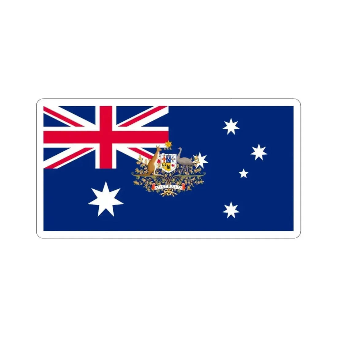 Car Flag of the Prime Minister of Australia Sir Robert Menzies (Australia) STICKER Vinyl Kiss-Cut Decal 4 Inch White - The Sticker Space