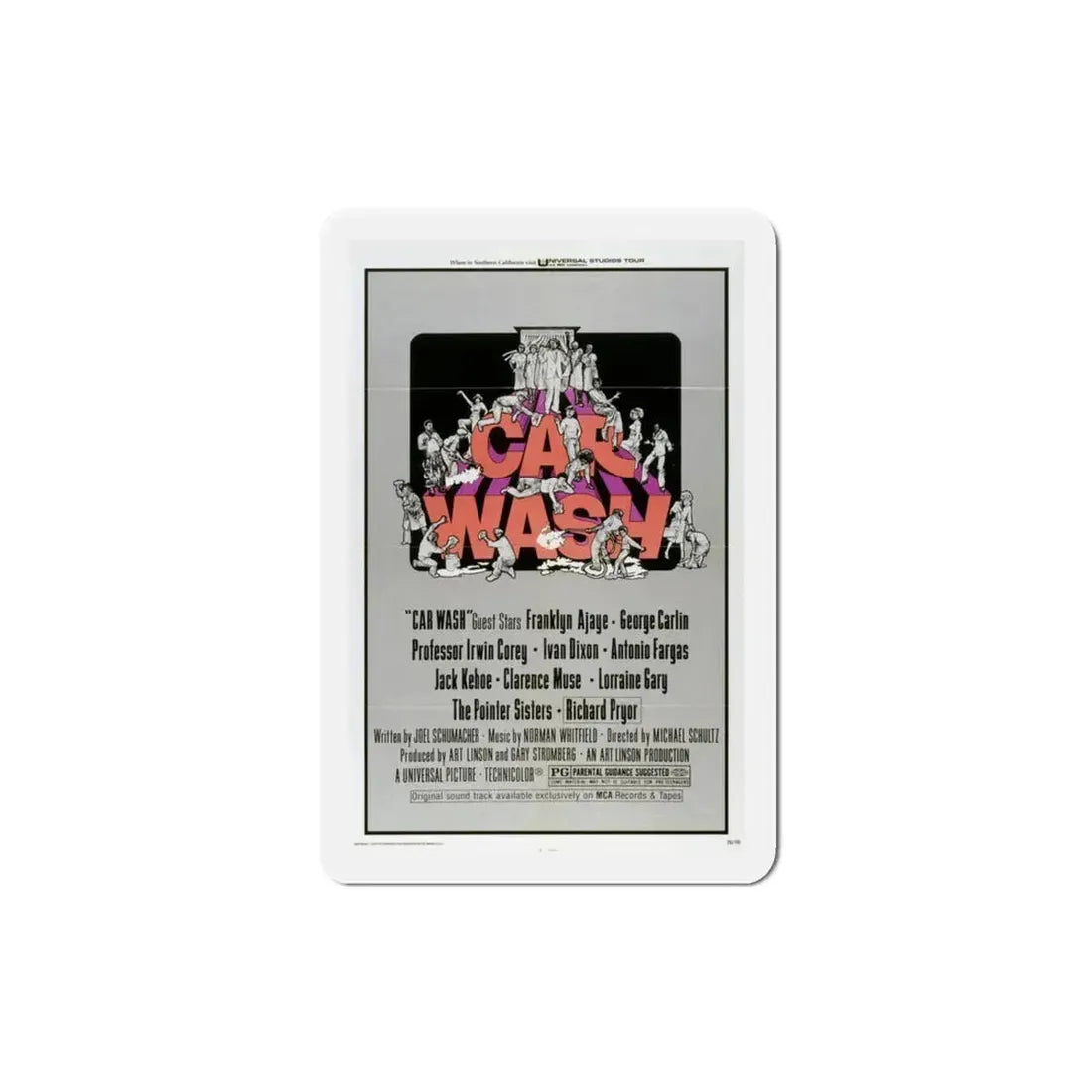 Car Wash 1976 Movie Poster Refrigerator Magnet 3 Inch - The Sticker Space