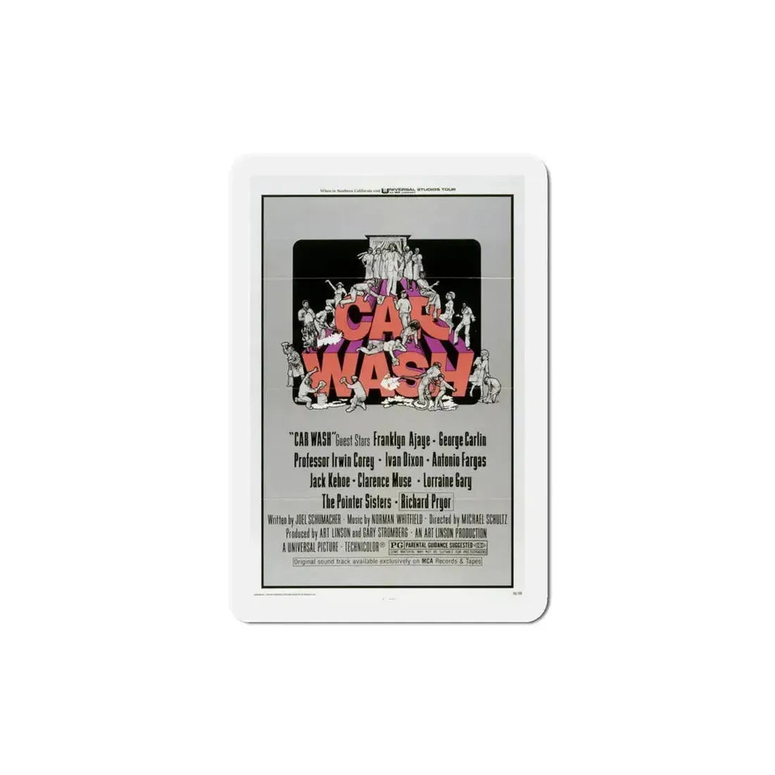 Car Wash 1976 Movie Poster Refrigerator Magnet 4 Inch - The Sticker Space