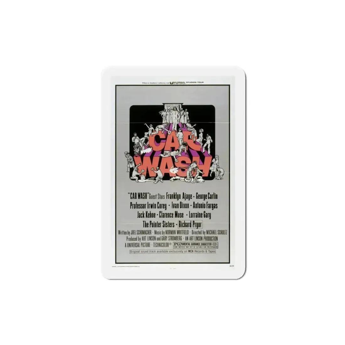 Car Wash 1976 Movie Poster Refrigerator Magnet - The Sticker Space
