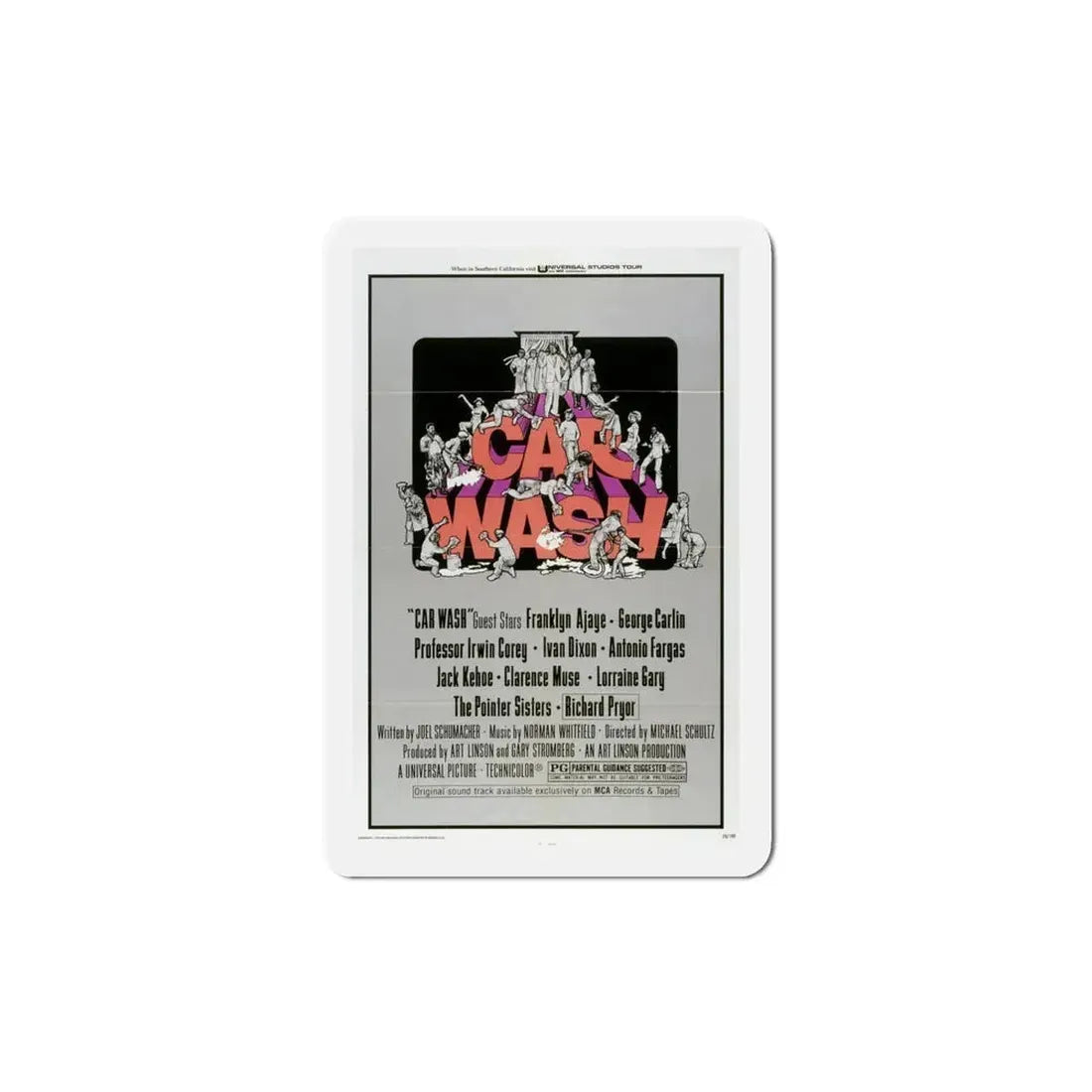 Car Wash 1976 Movie Poster Refrigerator Magnet - The Sticker Space