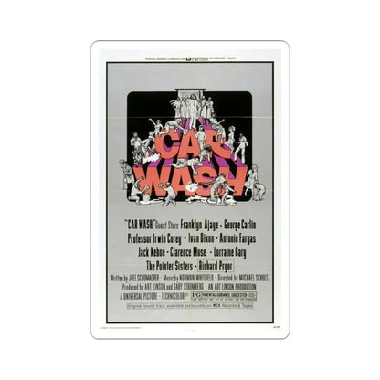 Car Wash 1976 Movie Poster - STICKER Vinyl Kiss-Cut Decal 3 Inch White - The Sticker Space