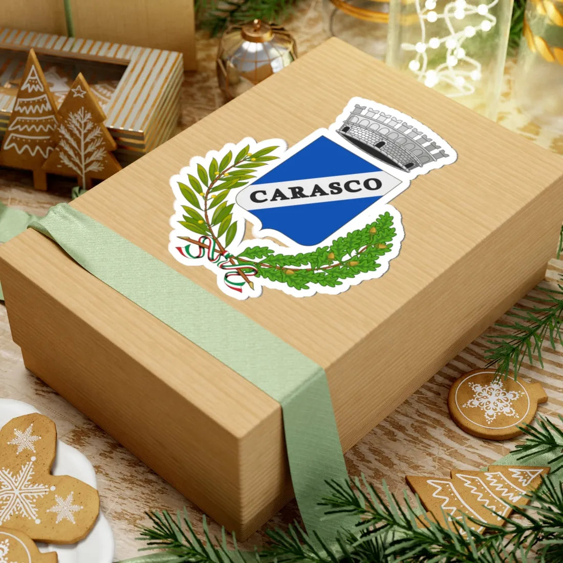 Carasco-Stemma (Italy) (Coat of Arms) STICKER Vinyl Kiss-Cut Decal - The Sticker Space