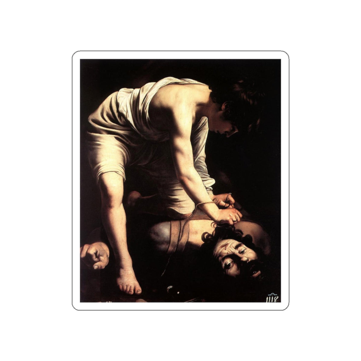 CARAVAGGIO - David 2 (Artwork) STICKER Vinyl Die-Cut Decal-White-The Sticker Space