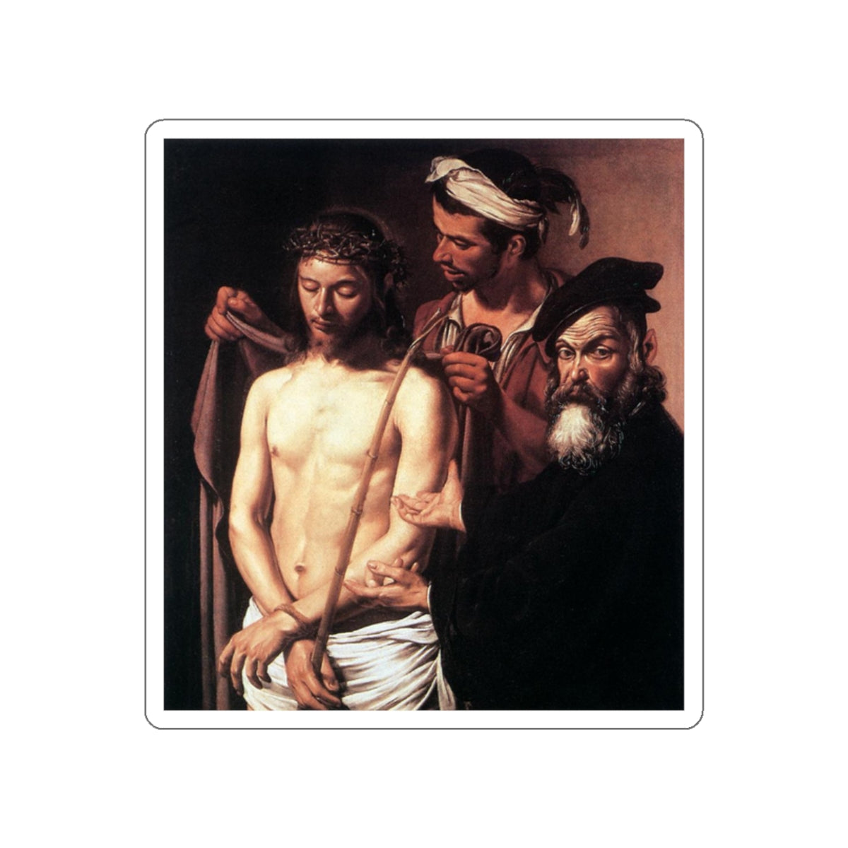 CARAVAGGIO - Ecce Homo (Artwork) STICKER Vinyl Die-Cut Decal-White-The Sticker Space