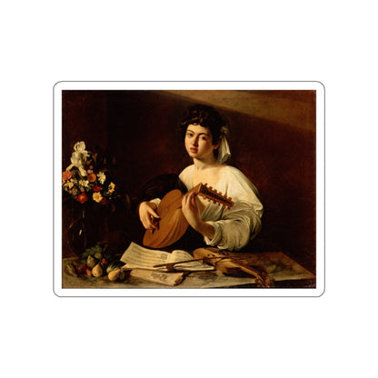 CARAVAGGIO - Lute Player (Artwork) STICKER Vinyl Die-Cut Decal-White-The Sticker Space