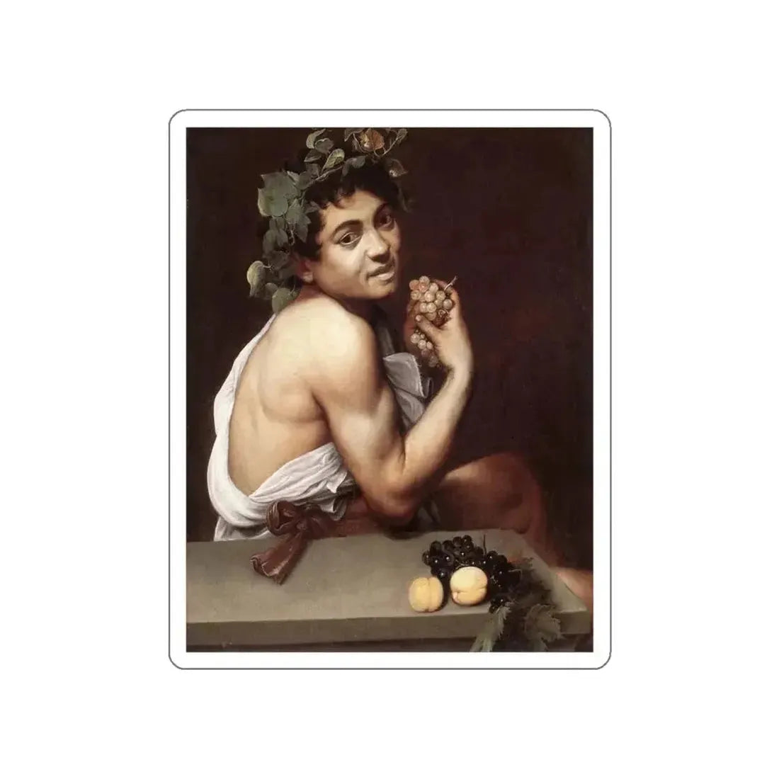 CARAVAGGIO - Sick Bacchus (Artwork) STICKER Vinyl Die-Cut Decal - The Sticker Space