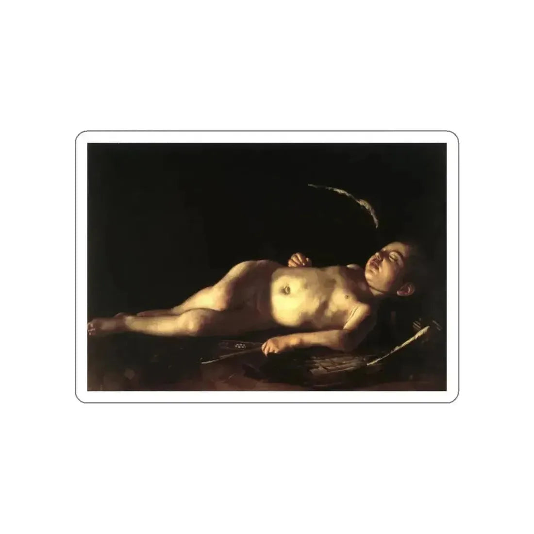 CARAVAGGIO - Sleeping Cupid (Artwork) STICKER Vinyl Die-Cut Decal - The Sticker Space