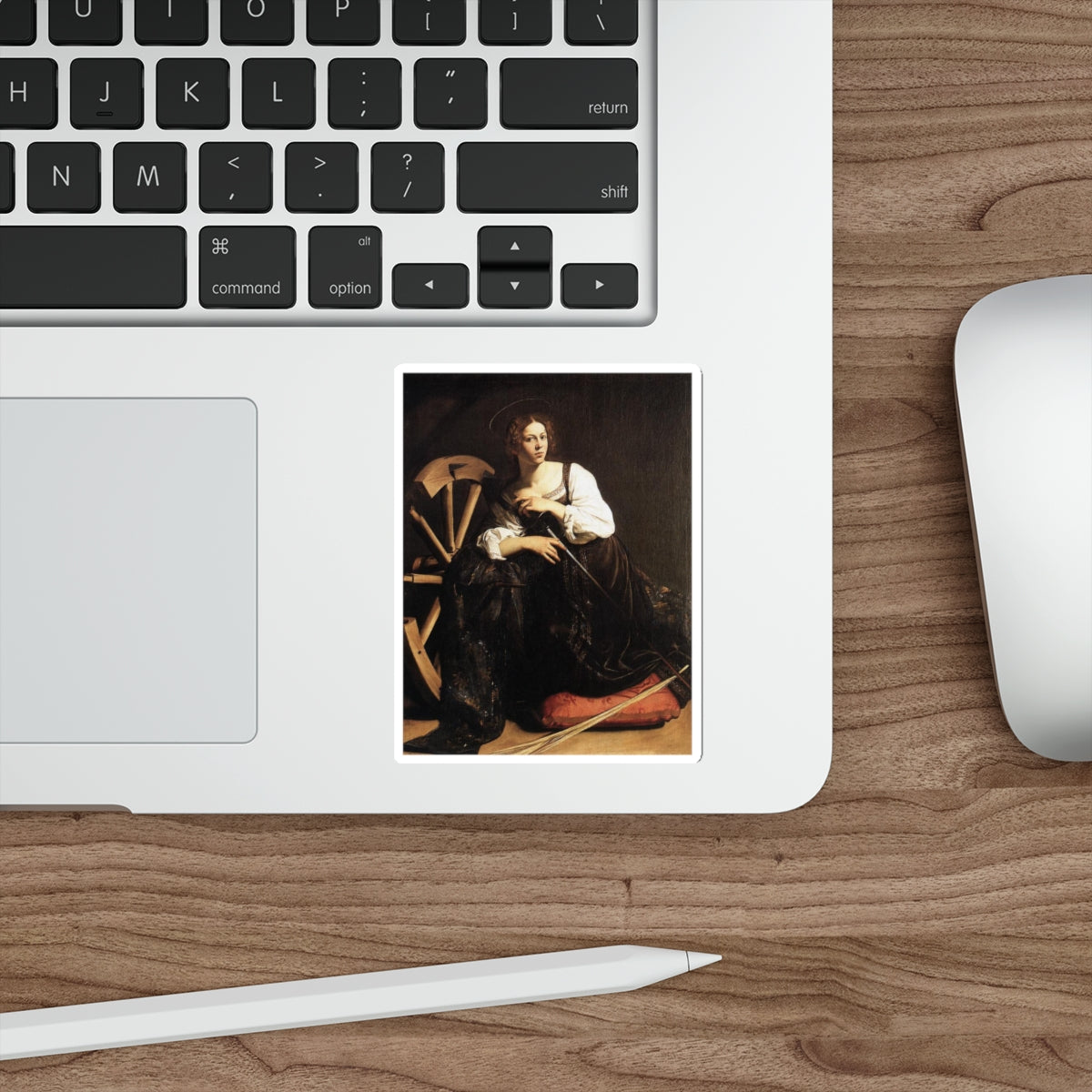 CARAVAGGIO - St Catherine of Alexandria (Artwork) STICKER Vinyl Die-Cut Decal-The Sticker Space