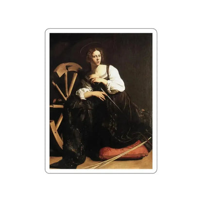 CARAVAGGIO - St Catherine of Alexandria (Artwork) STICKER Vinyl Die-Cut Decal White Die-Cut 2 Inch - The Sticker Space