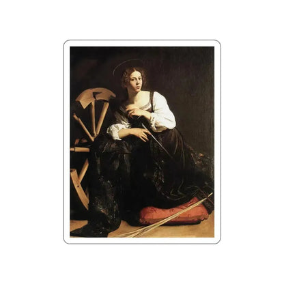 CARAVAGGIO - St Catherine of Alexandria (Artwork) STICKER Vinyl Die-Cut Decal White Die-Cut 6 Inch - The Sticker Space