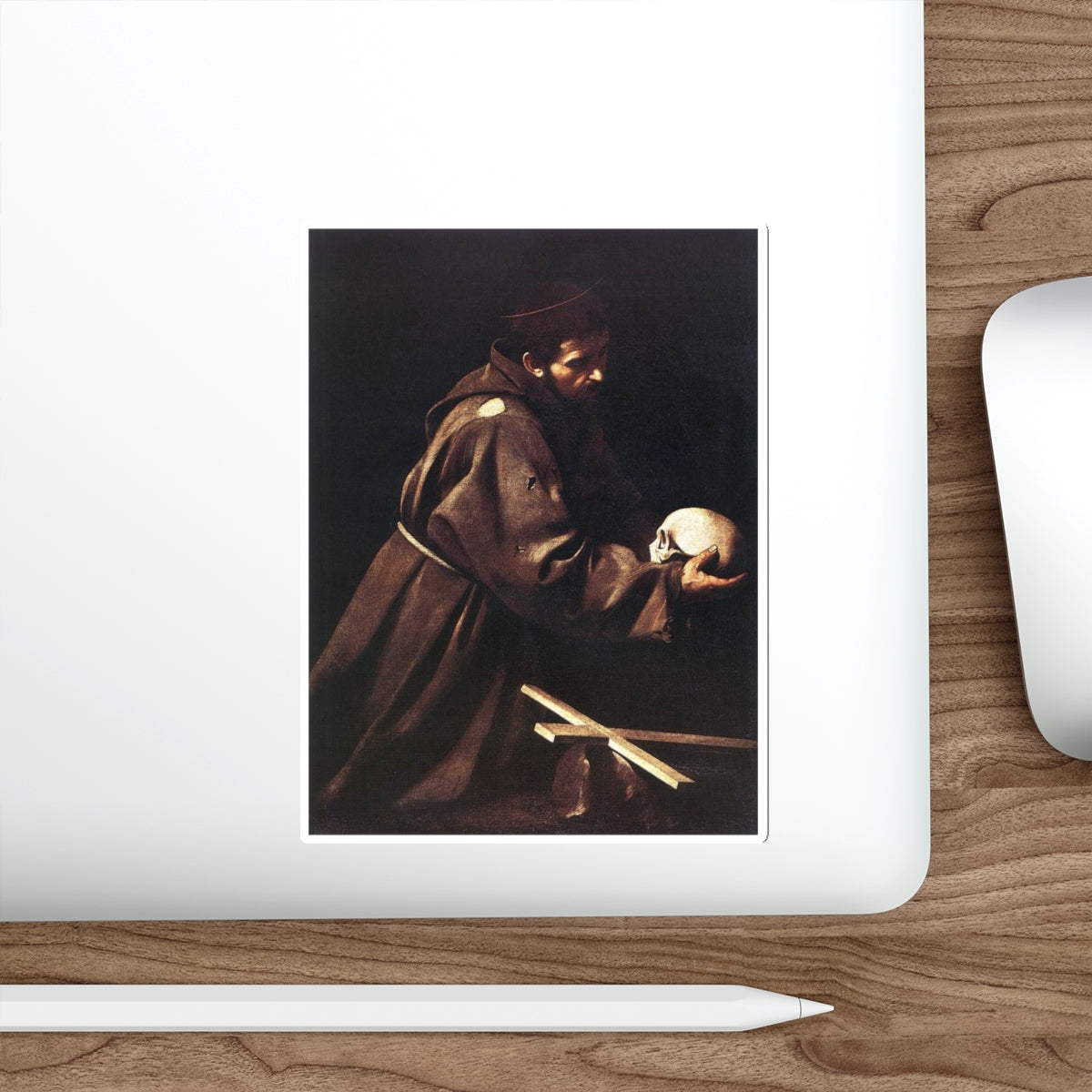 CARAVAGGIO - St Francis (Artwork) STICKER Vinyl Die-Cut Decal-The Sticker Space