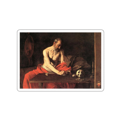 CARAVAGGIO - St Jerome (Artwork) STICKER Vinyl Die-Cut Decal-White-The Sticker Space