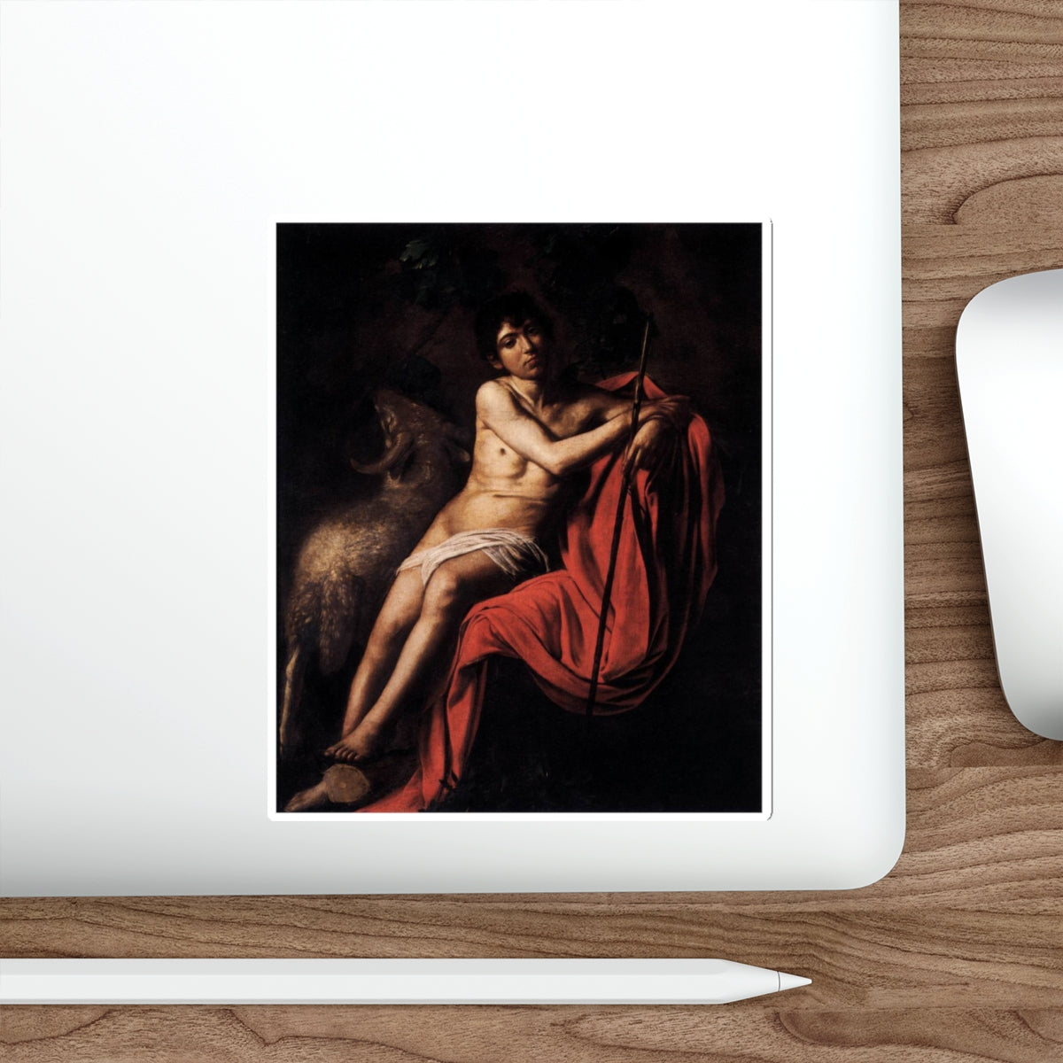 CARAVAGGIO - St John the Baptist (Artwork) STICKER Vinyl Die-Cut Decal-The Sticker Space