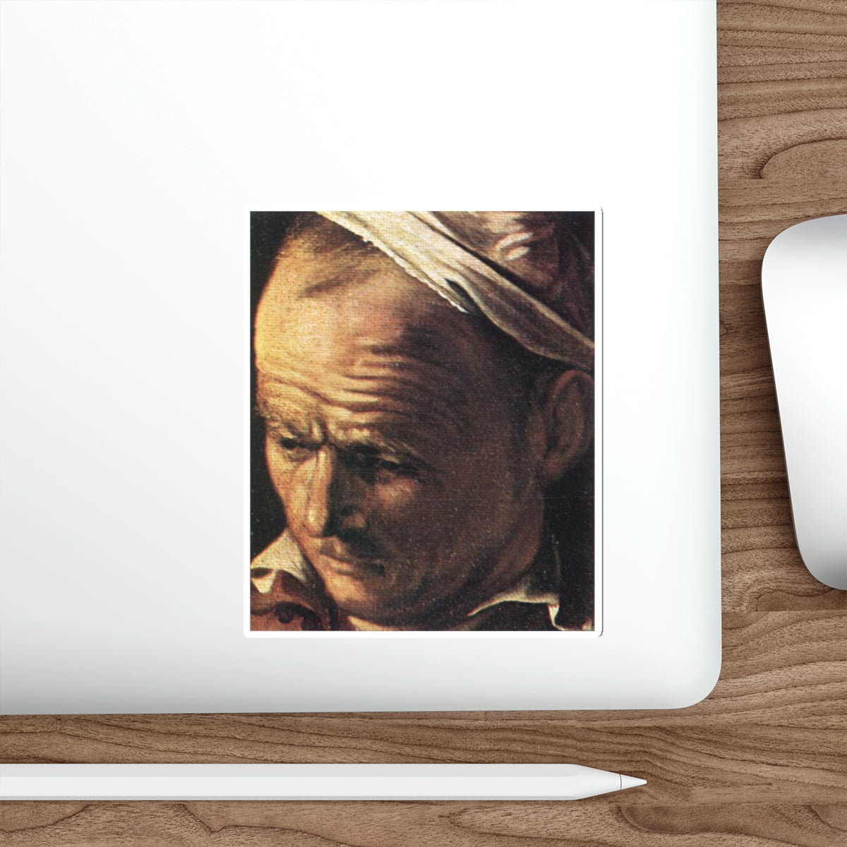 CARAVAGGIO - Supper at Emmaus (detail) (Artwork) STICKER Vinyl Die-Cut Decal-The Sticker Space