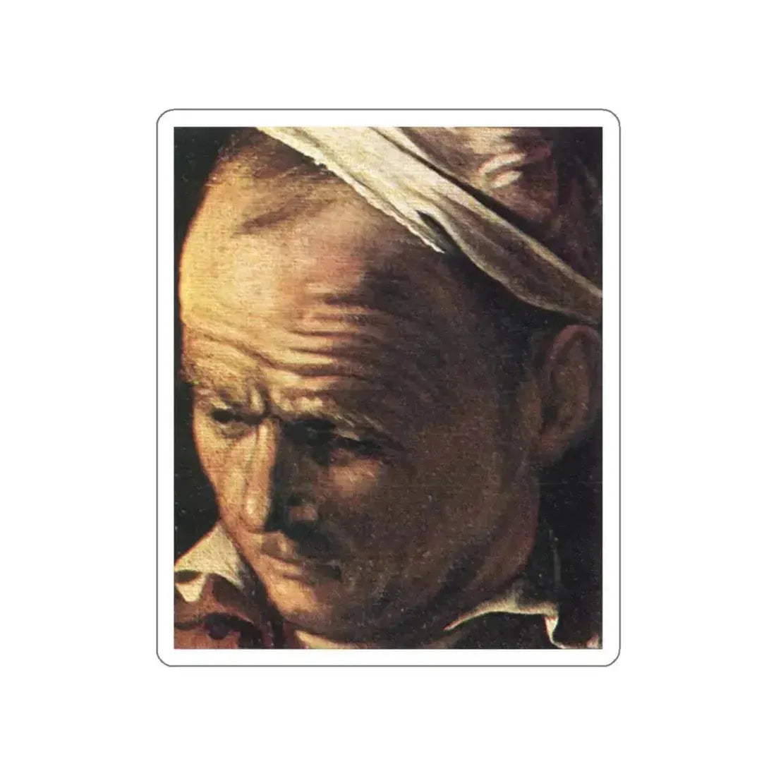 CARAVAGGIO - Supper at Emmaus (detail) (Artwork) STICKER Vinyl Die-Cut Decal White Die-Cut 4 Inch - The Sticker Space