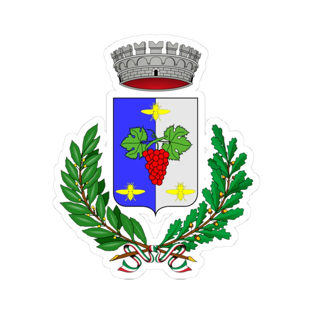 Caravate-Stemma (Italy) (Coat of Arms) STICKER Vinyl Kiss-Cut Decal 3 Inch White - The Sticker Space