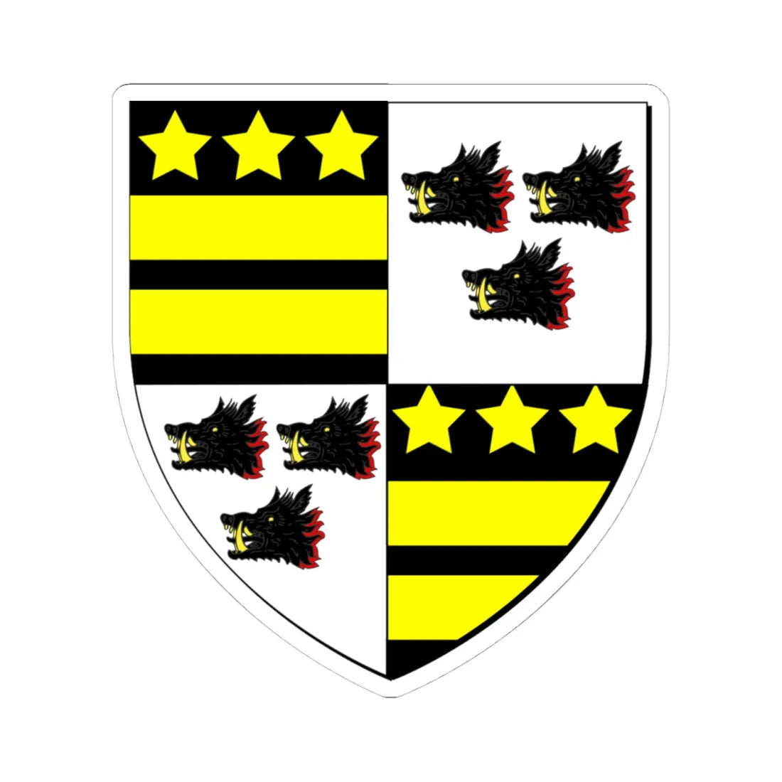 Carbery (England) (Coat of Arms) STICKER Vinyl Kiss-Cut Decal 4 Inch White - The Sticker Space