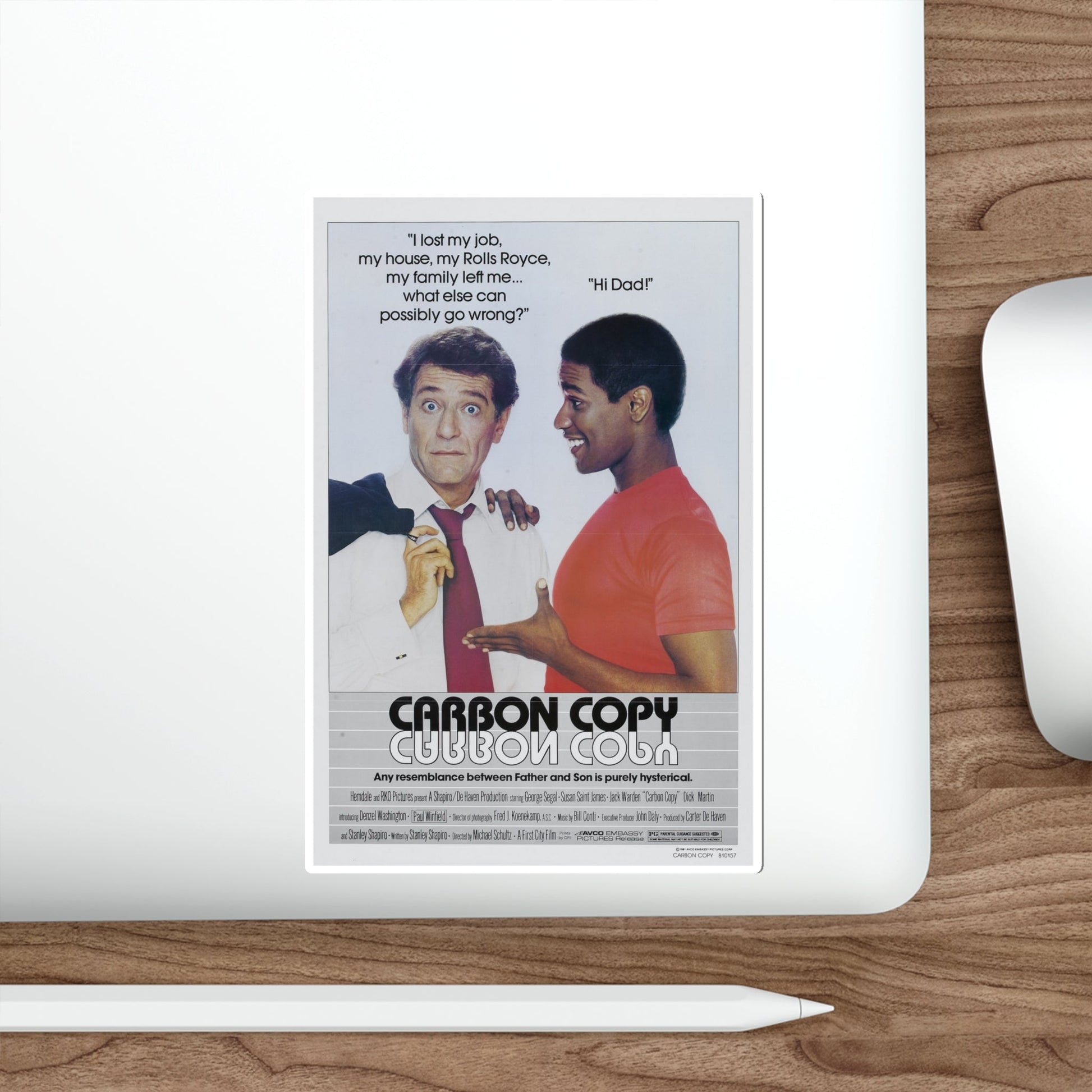 Carbon Copy 1981 Movie Poster STICKER Vinyl Die-Cut Decal-The Sticker Space