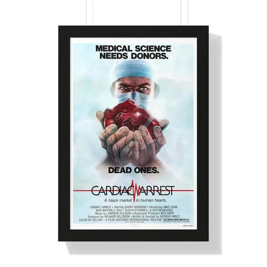 CARDIAC ARREST 1980 - Framed Movie Poster 16″ x 24″ Black - The Sticker Space