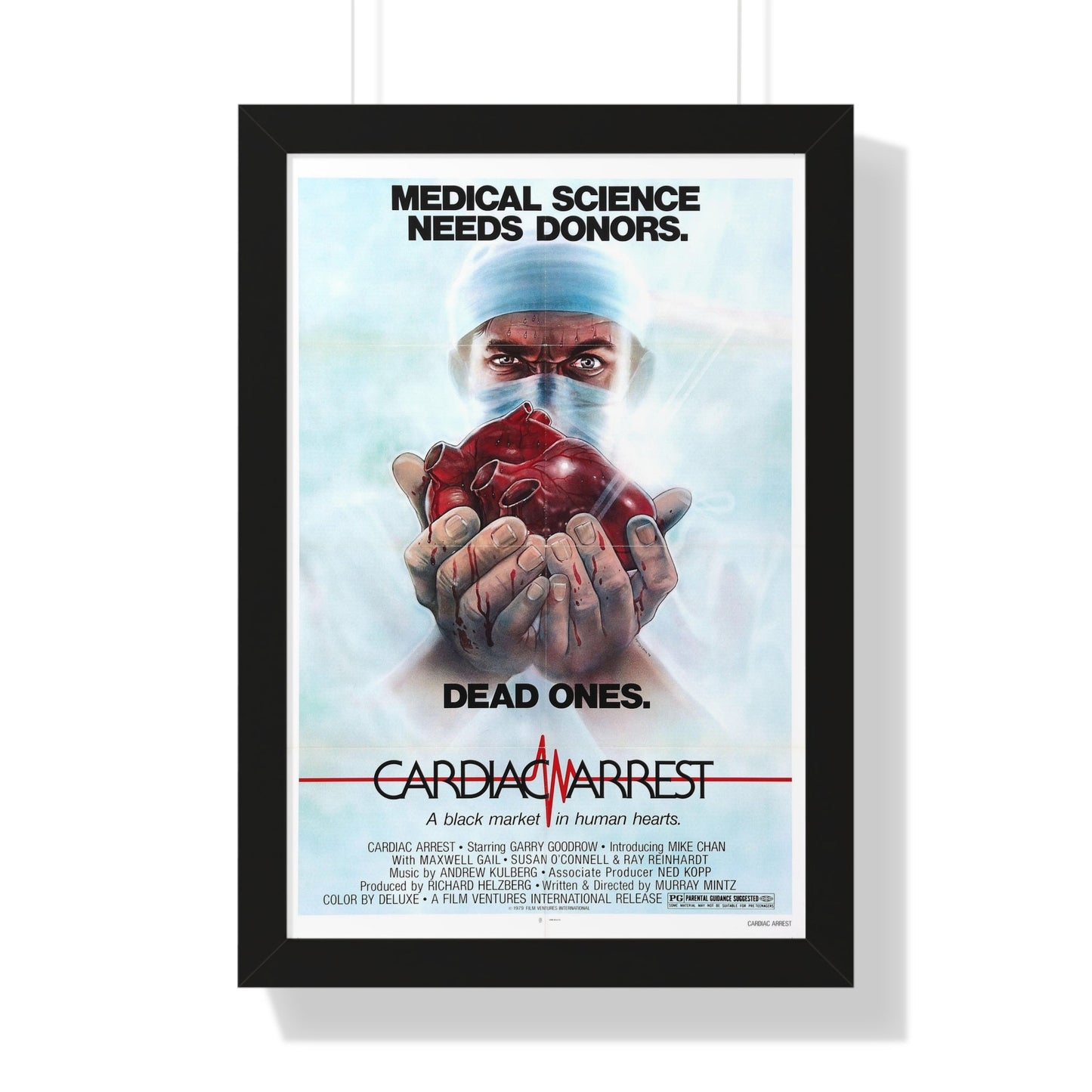 CARDIAC ARREST 1980 - Framed Movie Poster-16″ x 24″-The Sticker Space