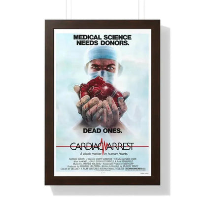 CARDIAC ARREST 1980 - Framed Movie Poster 16″ x 24″ Walnut - The Sticker Space