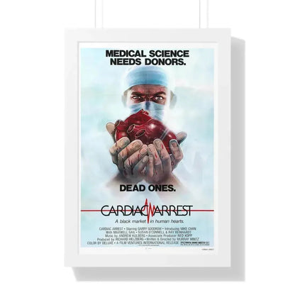 CARDIAC ARREST 1980 - Framed Movie Poster 16″ x 24″ White - The Sticker Space