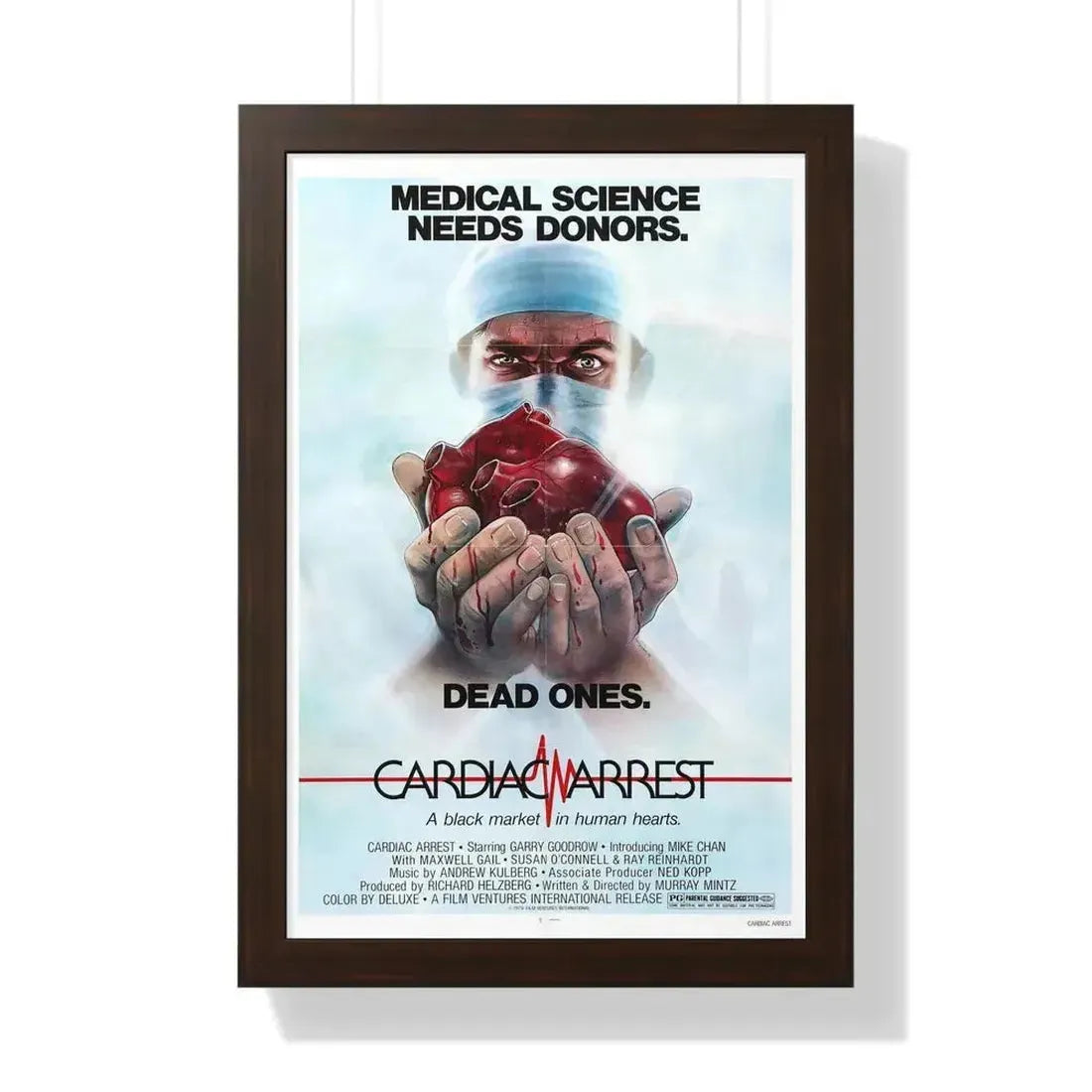 CARDIAC ARREST 1980 - Framed Movie Poster - The Sticker Space