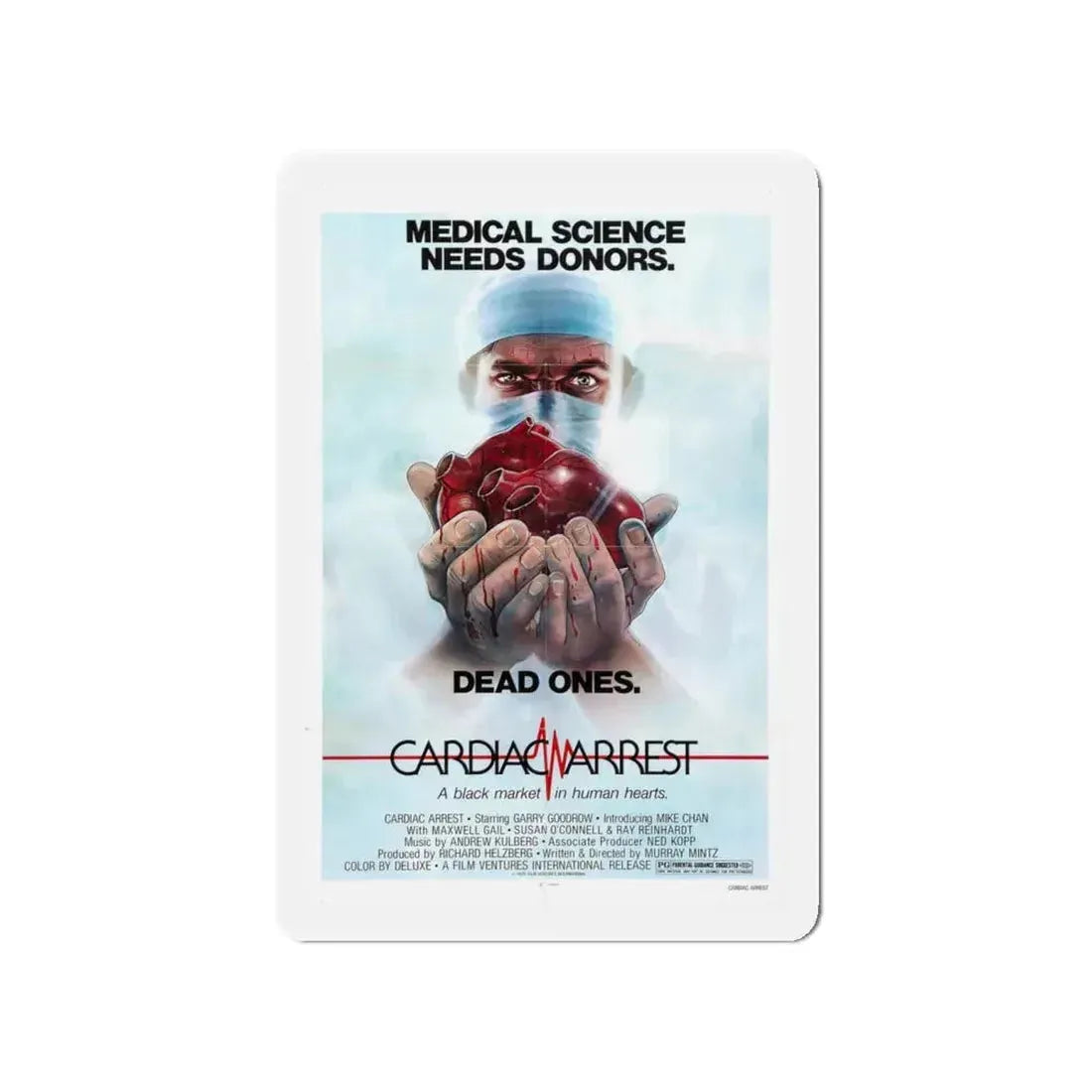 CARDIAC ARREST 1980 Movie Poster - Refrigerator Magnet 4 Inch - The Sticker Space