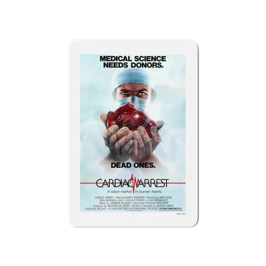 CARDIAC ARREST 1980 Movie Poster - Refrigerator Magnet 6 Inch - The Sticker Space