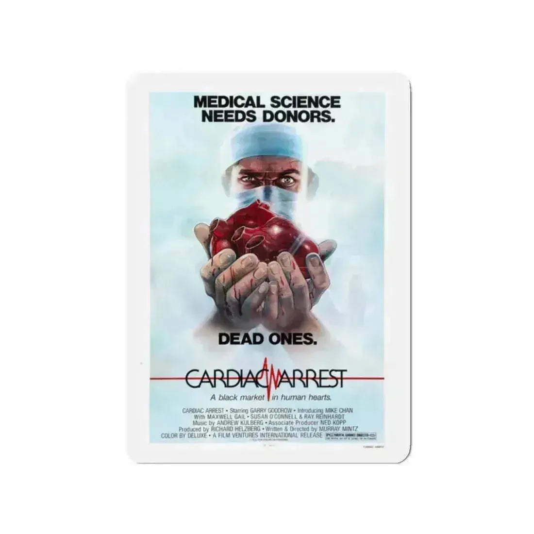 CARDIAC ARREST 1980 Movie Poster - Refrigerator Magnet - The Sticker Space