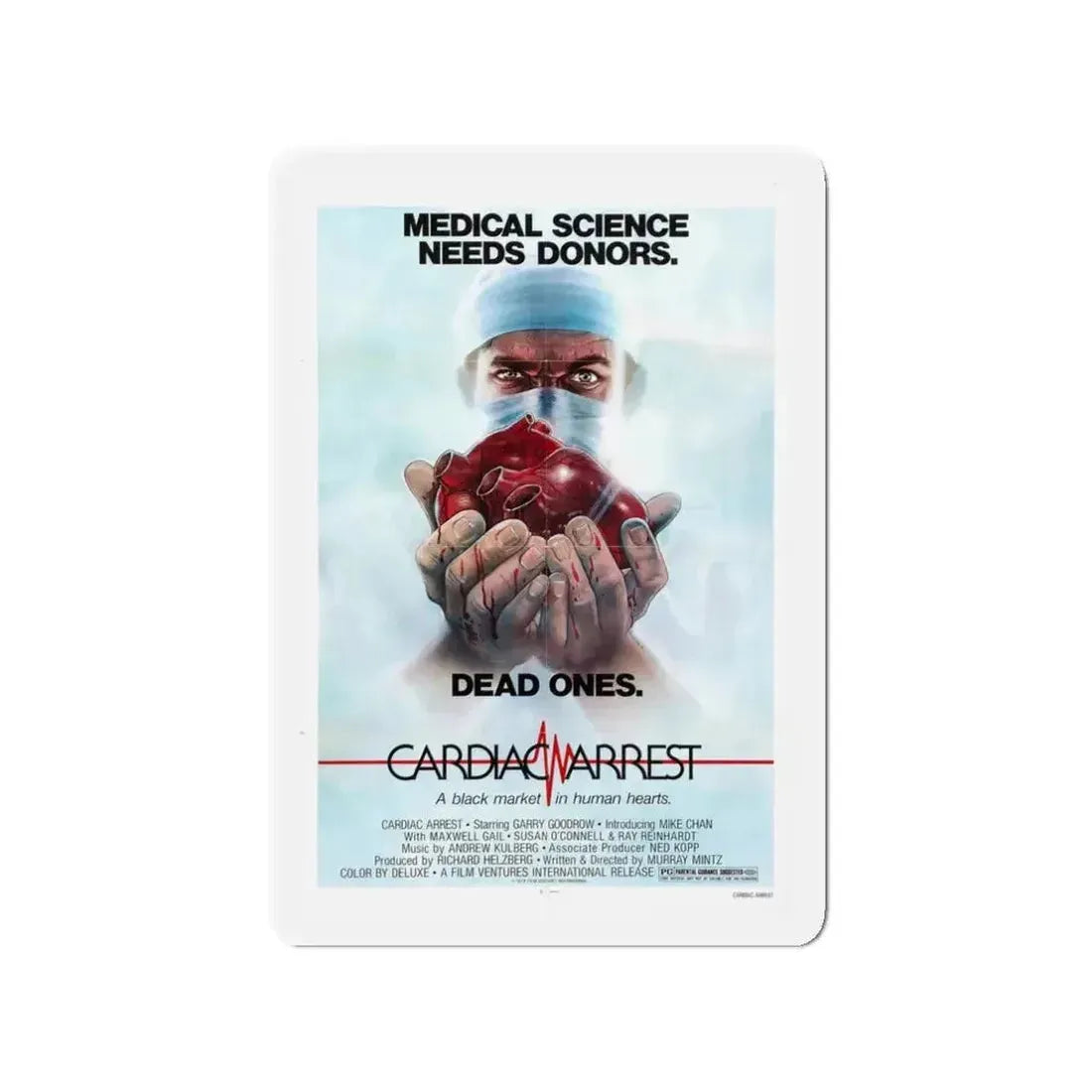 CARDIAC ARREST 1980 Movie Poster - Refrigerator Magnet - The Sticker Space