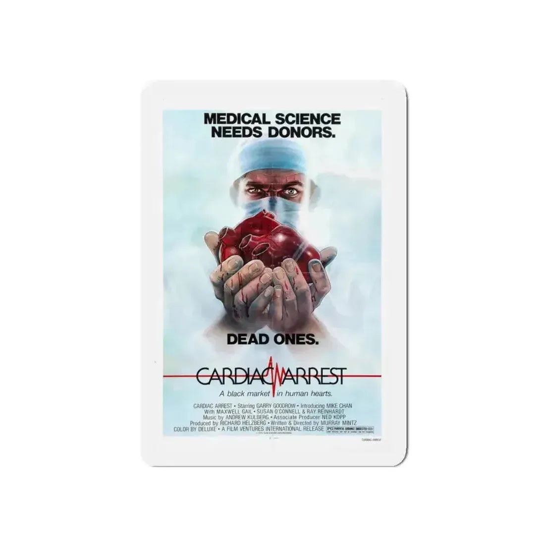 CARDIAC ARREST 1980 Movie Poster - Refrigerator Magnet - The Sticker Space